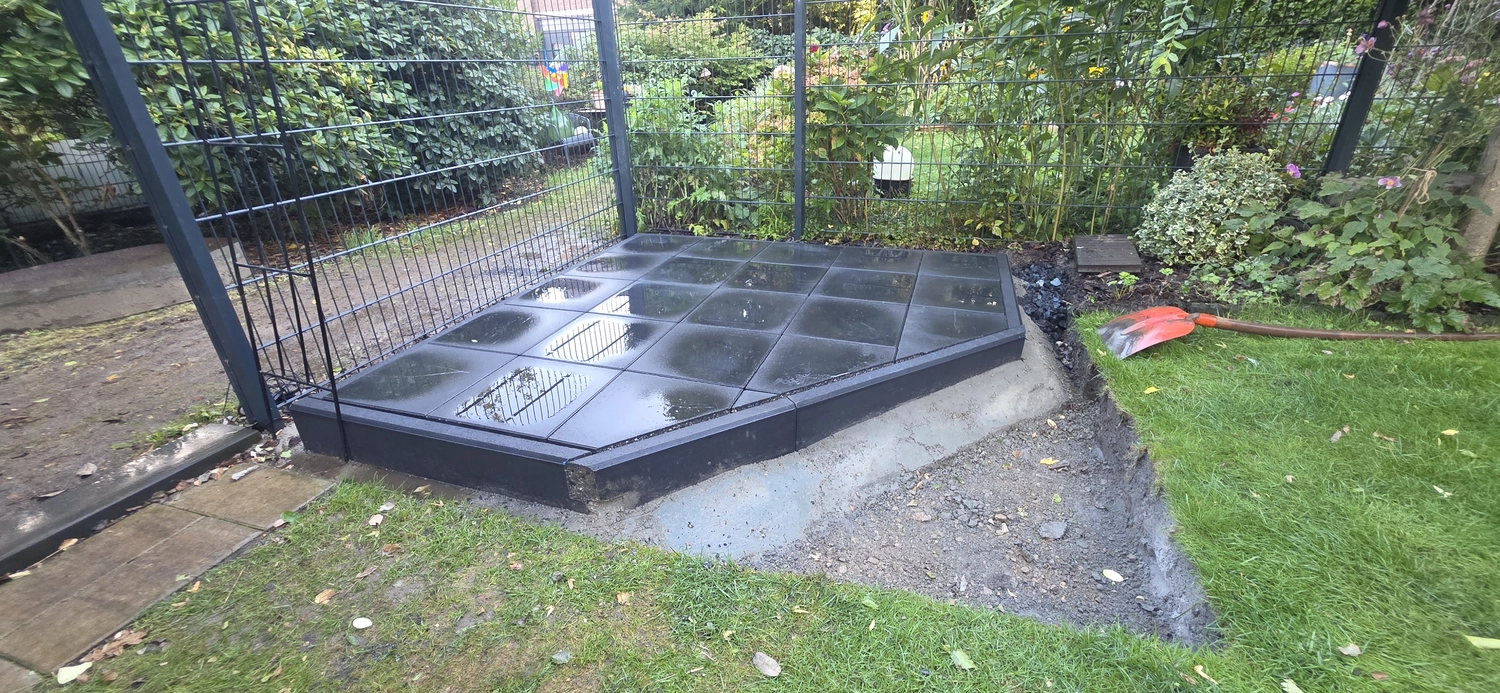 Pflastersteine ​​in einem kreisförmigen Muster